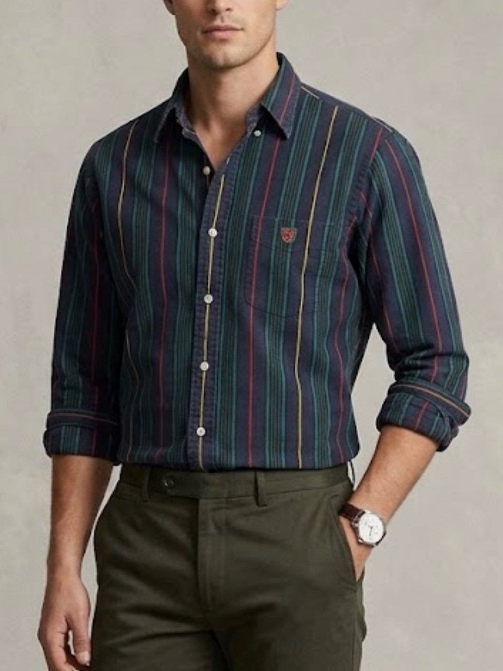 Vintage Polo Ralph Lauren Striped Long Sleeve Button Down Shirt